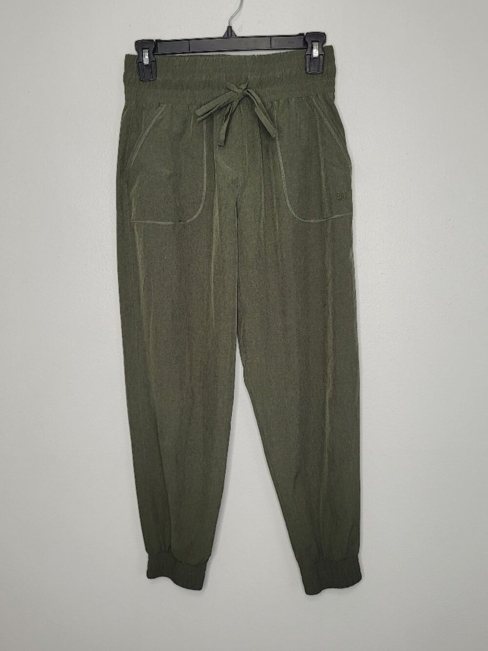 Albion green pull on ankle jogger casual athleisure pants size small petite